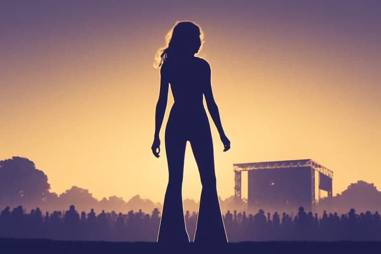 mulher usando calça flare em um look boho chic com acessórios artesanais